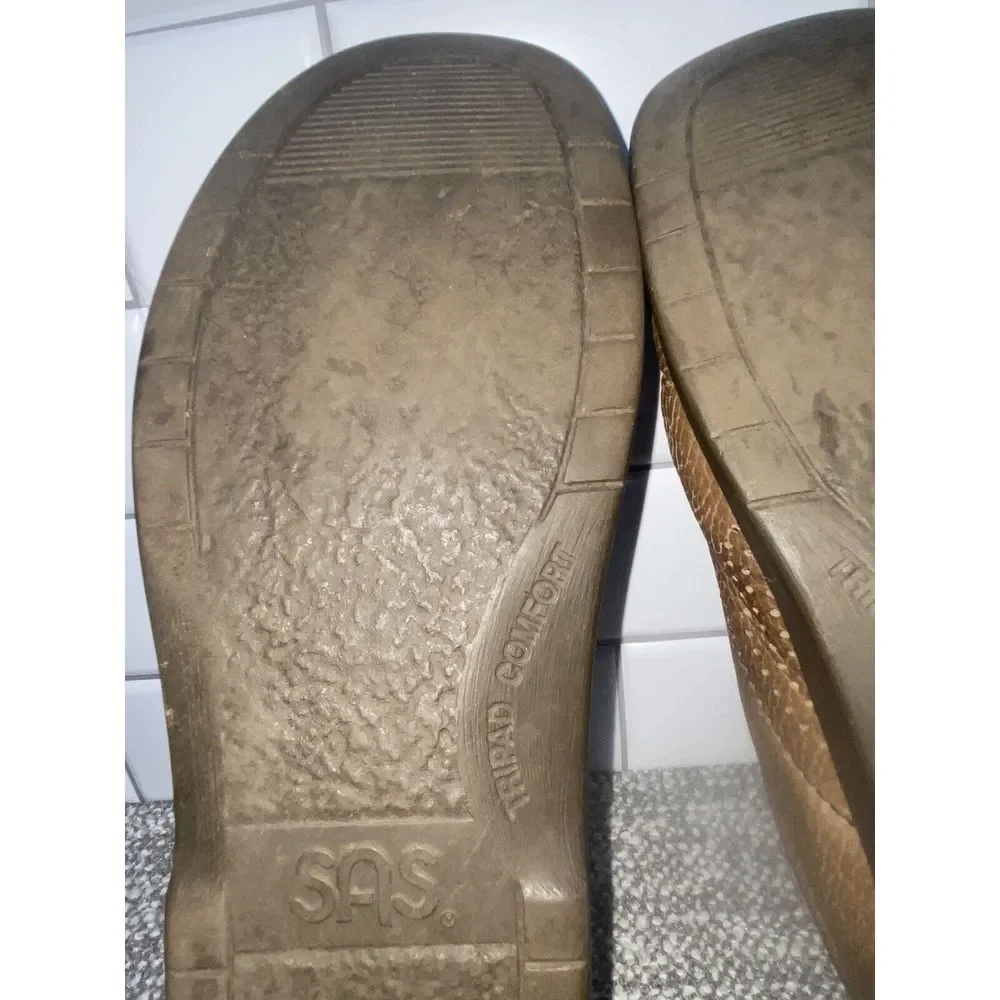 SAS Mens Shoes Tie Up Loafers Brown Leather Sz 11.5 S Soft Comfort Shoes‎ S6